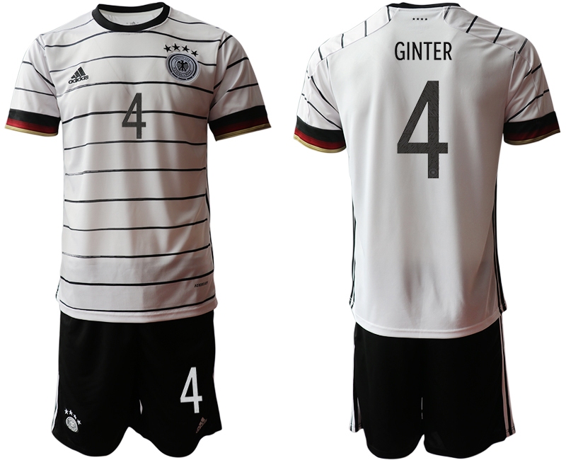 Men 2021 European Cup Germany home white #4 Soccer Jersey